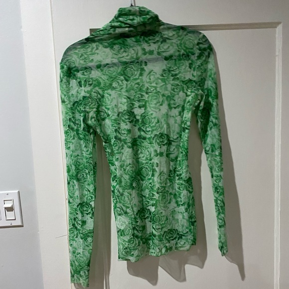 NWOT Ganni Mesh Turtleneck - Picture 6 of 9